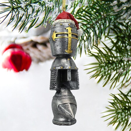 Design Toscano Medieval Helms Totem Holiday Ornament QS4039